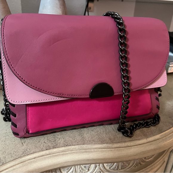 Coach 1941 Whipstitch Colorblock Pink Dreamer Hobo 76034 - Picture 1 of 12